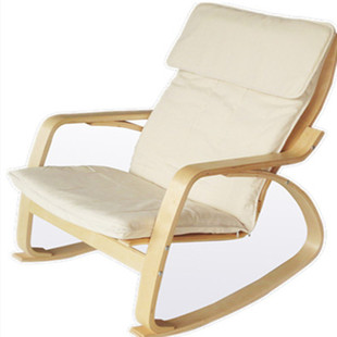 居宜美北欧家居波昂摇椅逍遥椅实木躺椅懒人孕妇椅阳台休闲椅简约