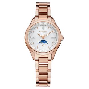 【自营】西铁城手表女 xC日相舒博钛光动能电波钢带表女表EE1004