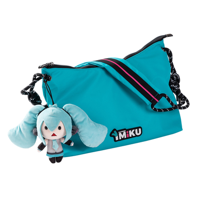 初音未来正版imiku带玩偶单肩包