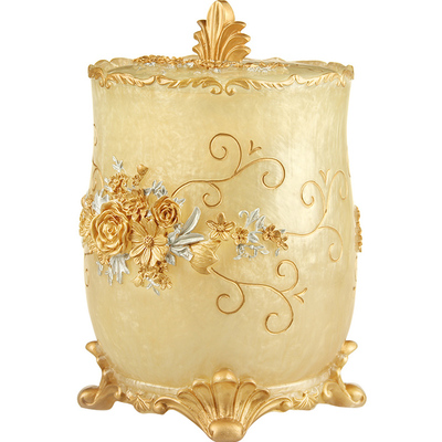 轻奢带盖垃圾桶客厅家用桌面