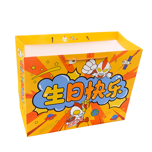 儿童生日快乐礼物包装袋高颜值手拎袋卡通大号手提纸袋子礼品袋