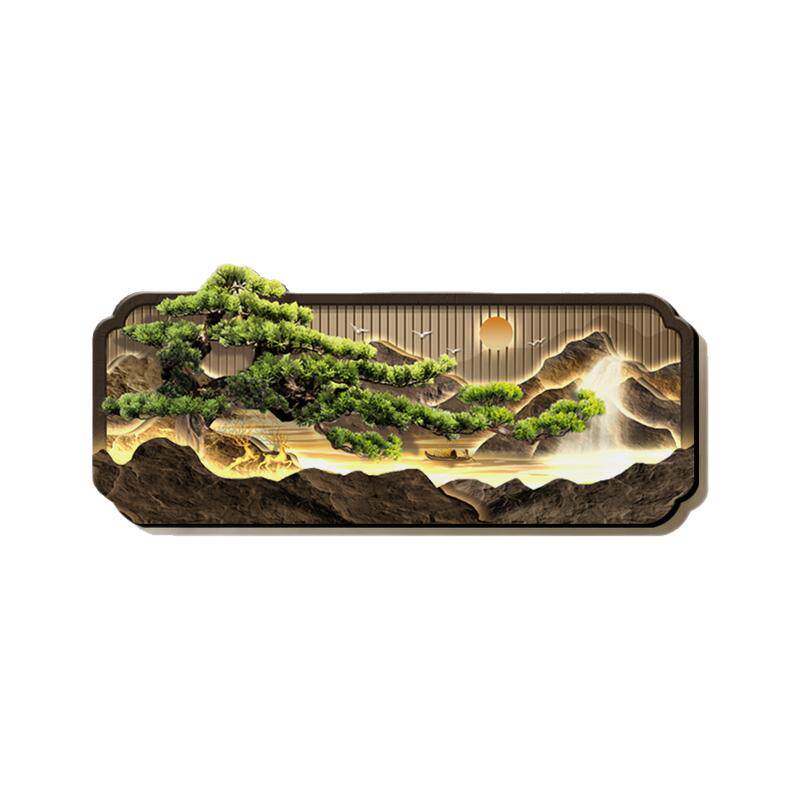 轻奢流水生财客厅装饰画