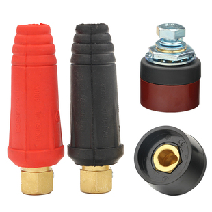 电焊机快速接头配件大全焊把线插头插座欧式国标全铜接线端子公母