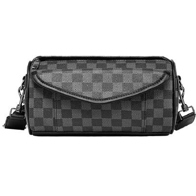 百搭邮差包百搭牛皮单肩包圆筒包