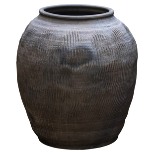 掬涵仿古陶罐复古陶缸陶土大花盆民宿装饰品大型落地花器客厅摆件