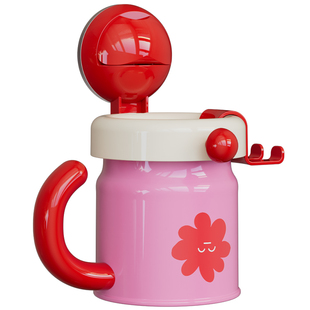 诺室吸盘牙刷置物架免打孔卫生间漱口杯磁吸壁挂式儿童刷牙杯挂架