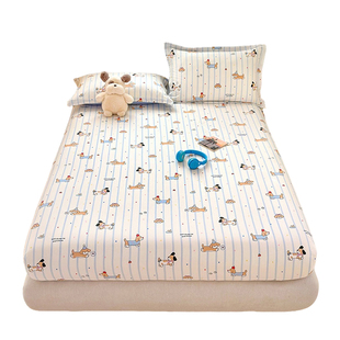 a类纯棉床笠单件儿童床罩全棉床垫保护罩1米2床单床套罩隔脏防滑