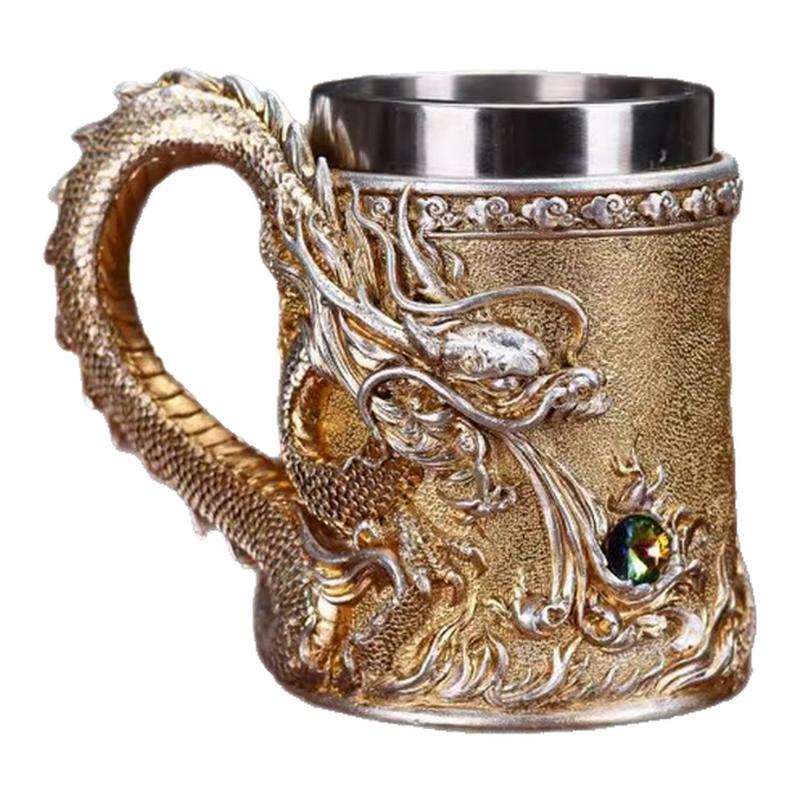 复古中国龙个性啤酒杯