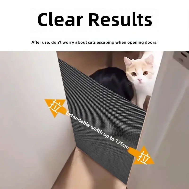 防猫跑出门栏神器伸缩宠物围栏防跳隔断栅栏门猫门出入门拦猫挡板