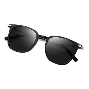 明月逸夫眼镜墨镜近视男超轻板材钛合金防紫外线女防晒眼镜YF6400