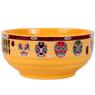 复古中国风脸谱陶瓷米饭碗拉面汤碗色拉碗餐具粥碗面碗大号汤菜碗