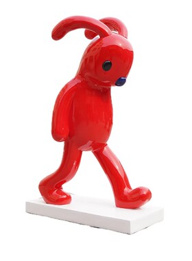 卡通拍照雕塑网红爱心熊摆件