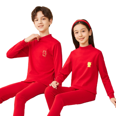 【本命年】儿童内衣套装纯棉12岁