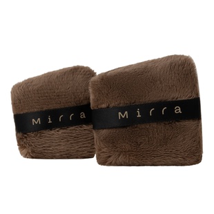 Mirra可可酥定妆粉扑粉饼散粉双面长短毛绒1大1小盒装