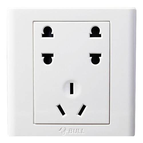 公牛七孔插座面板86型墙壁暗装二二三插电源7孔插座多孔家用开关