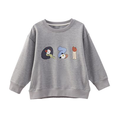 Q21儿童卫衣男女童宝宝快干卡通休闲运动亲子款套头衫上衣春款