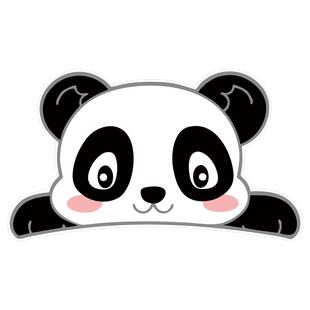汽车贴纸划痕遮挡遮盖前后保险杠创意卡通熊猫刮痕防水防晒大面积