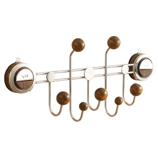 吸盘门后挂钩免打孔衣服强力承重入户门收纳架卧室墙壁置物挂衣钩