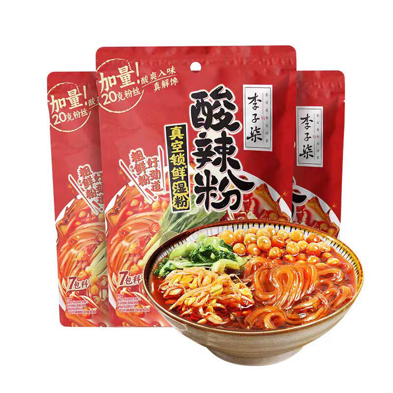 李子柒酸辣粉袋装正宗四川重庆湿粉条带调料宿舍免煮冲泡夜宵粉丝