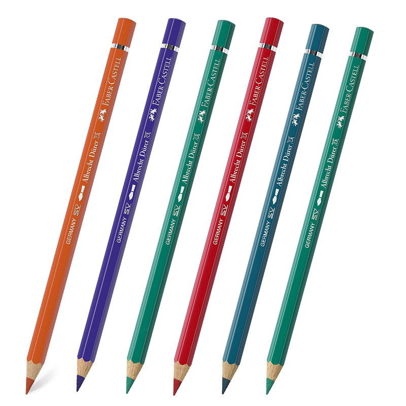 进口FABER-CASTELL德国辉柏嘉水溶彩色铅笔单支绿铁盒大师艺术家