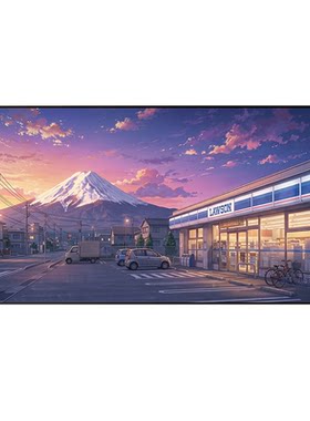 宫崎骏新海诚治愈系客厅横版挂画
