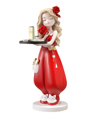 可爱女孩树脂落地摆件乔迁送礼