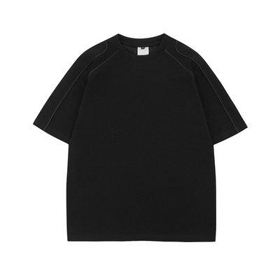 MRNEARLY美式复古纯色重磅解构短袖T恤男夏季宽松百搭休闲上衣潮