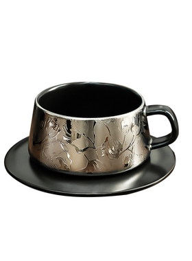 咖啡杯碟套装陶瓷女士专用马克杯