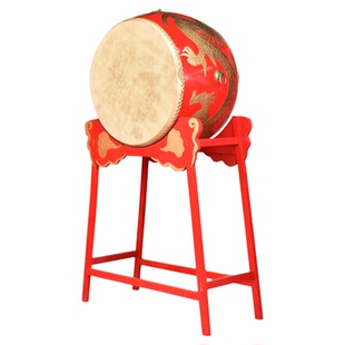 大鼓牛皮鼓龙鼓中国红立式大鼓中国鼓实木堂鼓演出鼓锣鼓寺庙鼓