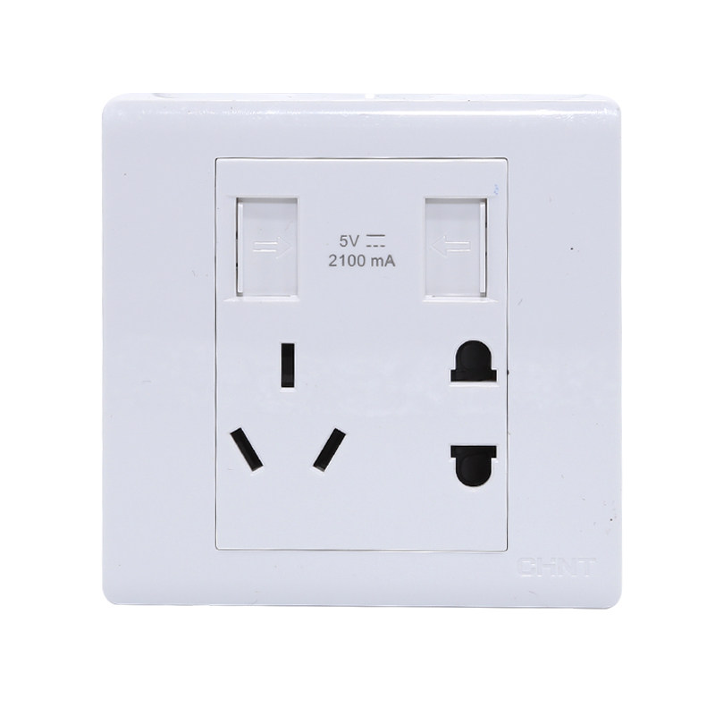 多孔开关插座正泰双usb86型