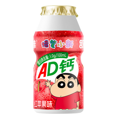 舒味ad钙奶蜡笔小新联名款乳饮品瓶装儿童早餐饮料正版苹果味茉莉