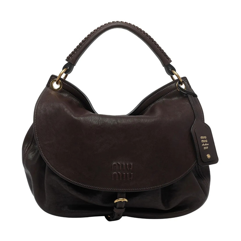 MIU MIU 缪缪女士橡木色RENDEZ VOUS 中号腋下包26秋冬意大利代购
