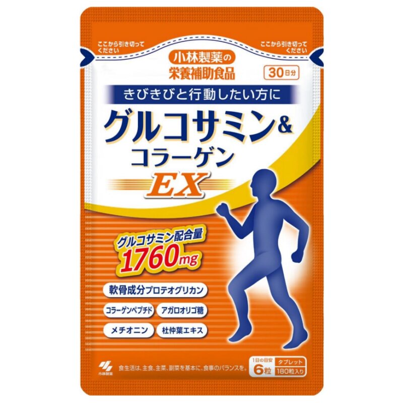 日本代购小林制药高纯度葡萄糖胺软骨素氨糖180粒成年膝关节营养