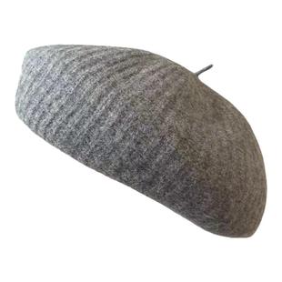 《弗洛咖啡》贝雷帽女羊毛呢春夏画家帽克莱因复古法式大头围发饰