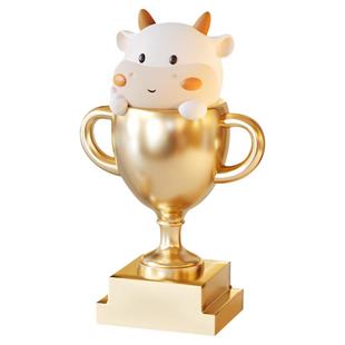 冠军定制可爱奖杯摆件儿童房装饰品优秀员工奖励学生毕业颁奖礼物