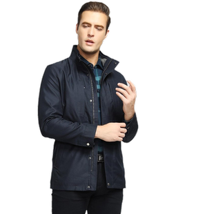男士外套多口袋设计保暖按扣拉链休闲日常时尚外套男上衣