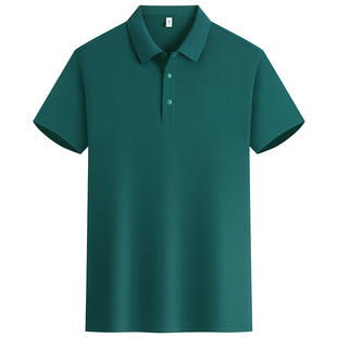 新款团队服装T恤冰丝polo衫工作服印绣logo夏季短袖工装订制男女