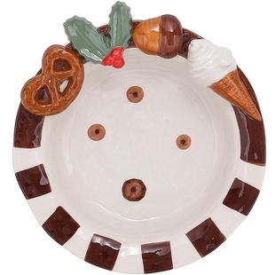 立体浮雕盘子甜品盘蔬菜沙拉盘网红高颜值水果盘陶瓷意面盘礼盒装