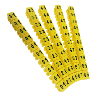 卡扣式号码管开口彩色数字标识电线标记光纤六类网线标识环保RoHS