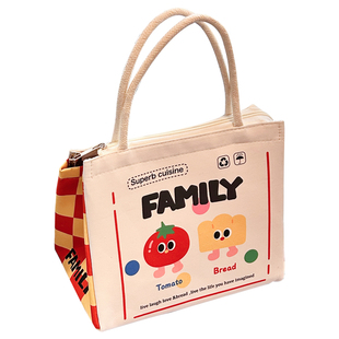 可爱便当包学生上班族外出带饭餐包加厚保温手提袋饭盒袋大容量