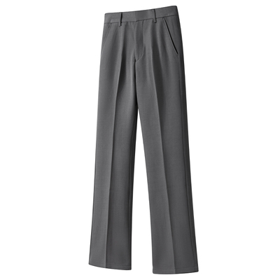 春夏季高腰垂感宽松微喇西裤四季