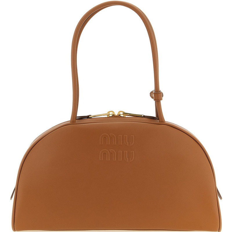 MIU MIU 缪缪 beau 干邑棕色中号真皮腋下包26早春新款意大利代购