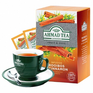 AHMAD TEA亚曼进口茶叶南非路易波士肉桂代用茶袋泡茶下午茶