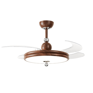 意菲意「未来风」隐形风扇灯中古风极简餐厅客厅卧室大风力吊扇灯