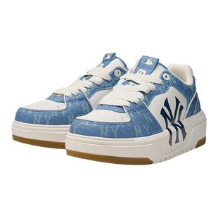 MLB官方张凌赫明星同款复古韩系老花仿牛仔百搭学长鞋SXCLD