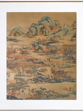 【若奈】《九月赏菊》黄铜雕画