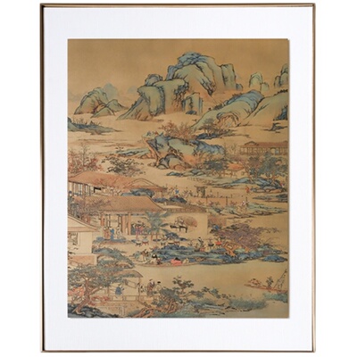 【若奈】《九月赏菊》黄铜雕画
