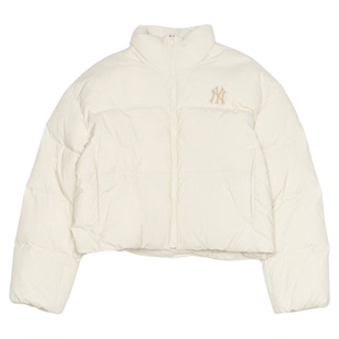 MLB羽绒服冬季女款KARINA同款防泼水运动短款棕色保暖外套DJB04