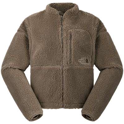 北面女仿羊羔绒抓绒外套