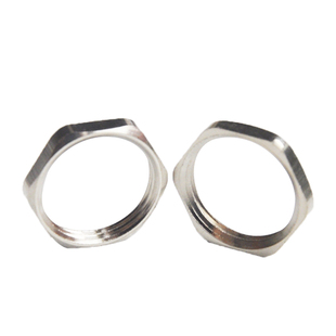 蓝江LAND 金属黄铜镀镍锁紧螺母防水接头背母密封螺母M牙PG牙G牙